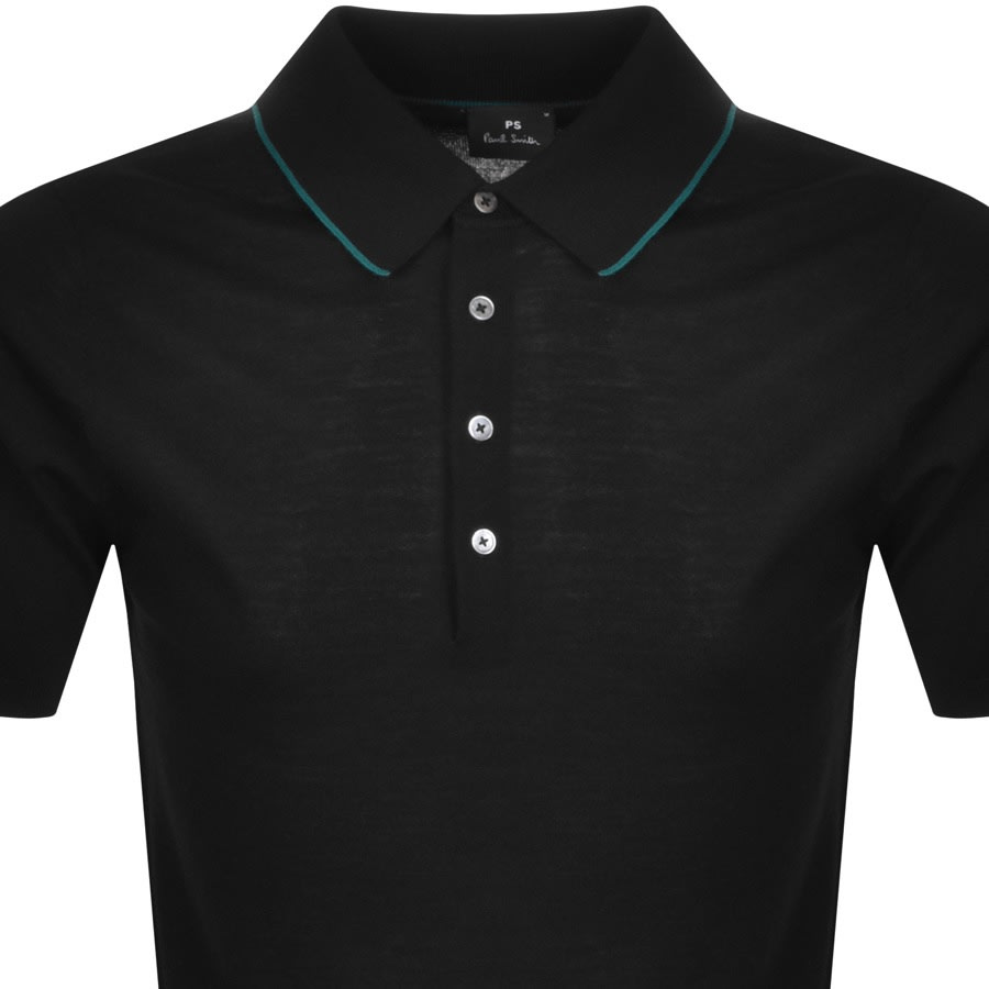 Alternative Image for ProductPS By Paul Smith Knit Polo T Shirt Black2